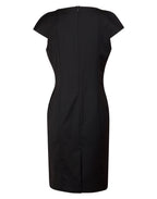M9281 Ladies’ Wool Blend Stretch Cap Sleeve Dress