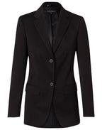 M9206 Women's Poly/Viscose Stretch Two Buttons Mid Length Jacket