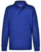 PS12K KIDS TRADITIONAL POLY/COTTON PIQUE KNIT LONG SLEEVE POLO