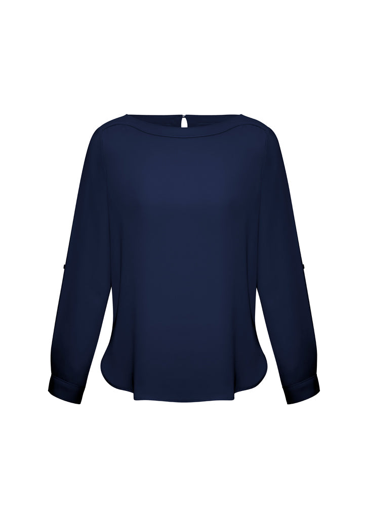 Ladies Madison Boatneck Blouse - S828LL