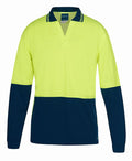 JB's Wear Hi Vis L/S Non Button Polo 6HNBL