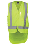 JB's Wear Hi Vis Zip Drop Tail H Pattern (D+N) Vest 6DNDV