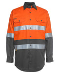 JB's Wear Hi Vis L/S (D+N) 150G Work Shirt 6DNWL