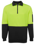 JB's Wear Hi Vis 1/2 Zip Fleecy Sweat 6HVFH