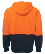 JB's Wear Hi Vis Full Zip Fleecy Hoodie 6HVH