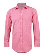 Benchmark M7300L Men’s Gingham Check Long Sleeve Shirt with Roll-up Tab Sleeve