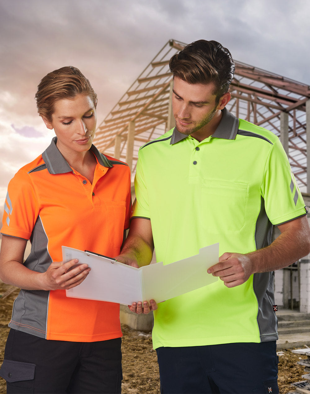 AIW PS210 UNISEX COOLDRY® VENTED HI-VIS POLO