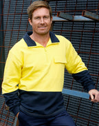 AIW SW47 HI-VIS TWO TONE COTTON FLEECY SWEAT