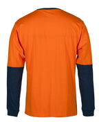 JB's Wear HI VIS L/S CREW NECK COTTON T-SHIRT 6HVTN