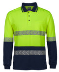 JB's Wear HI VIS L/S SEGMENTED TAPE POLO 6HLST