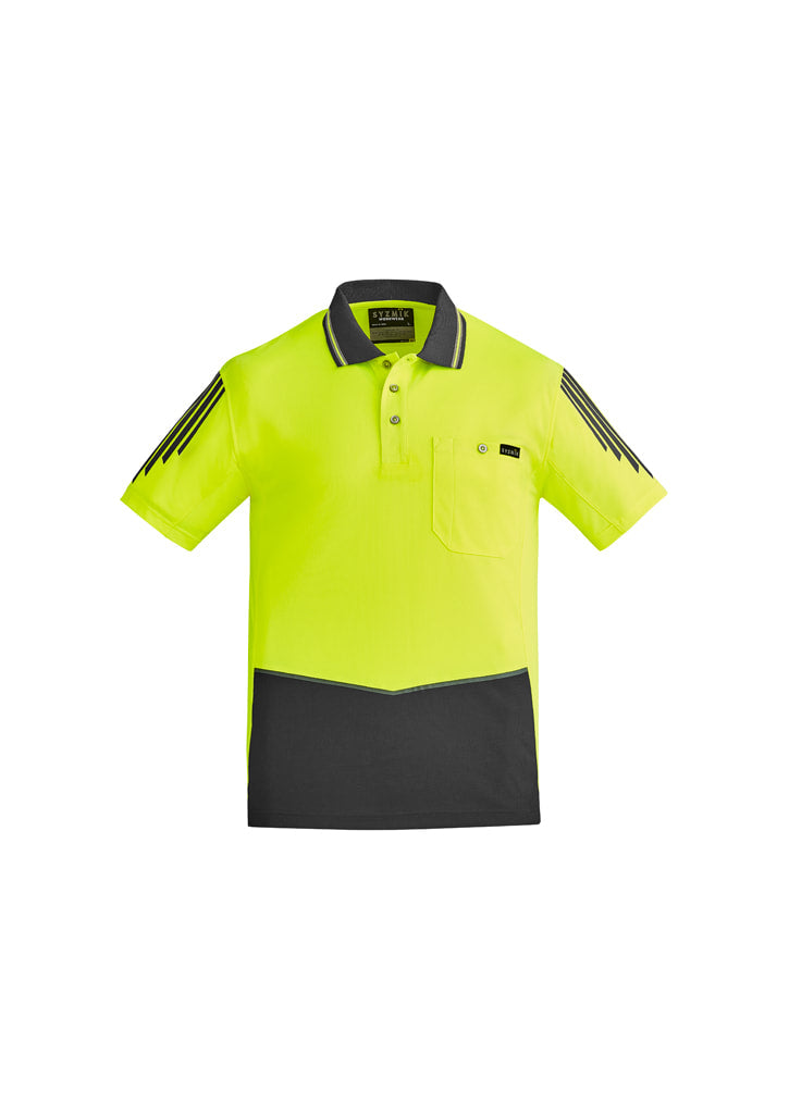 Syzmik Mens Hi Vis Flux Short sleeve Polo ZH315