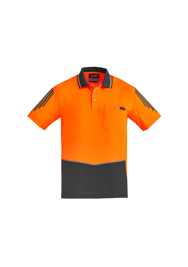 Syzmik Mens Hi Vis Flux Short sleeve Polo ZH315