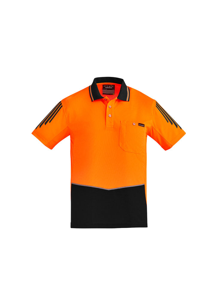 Syzmik Mens Hi Vis Flux Short sleeve Polo ZH315