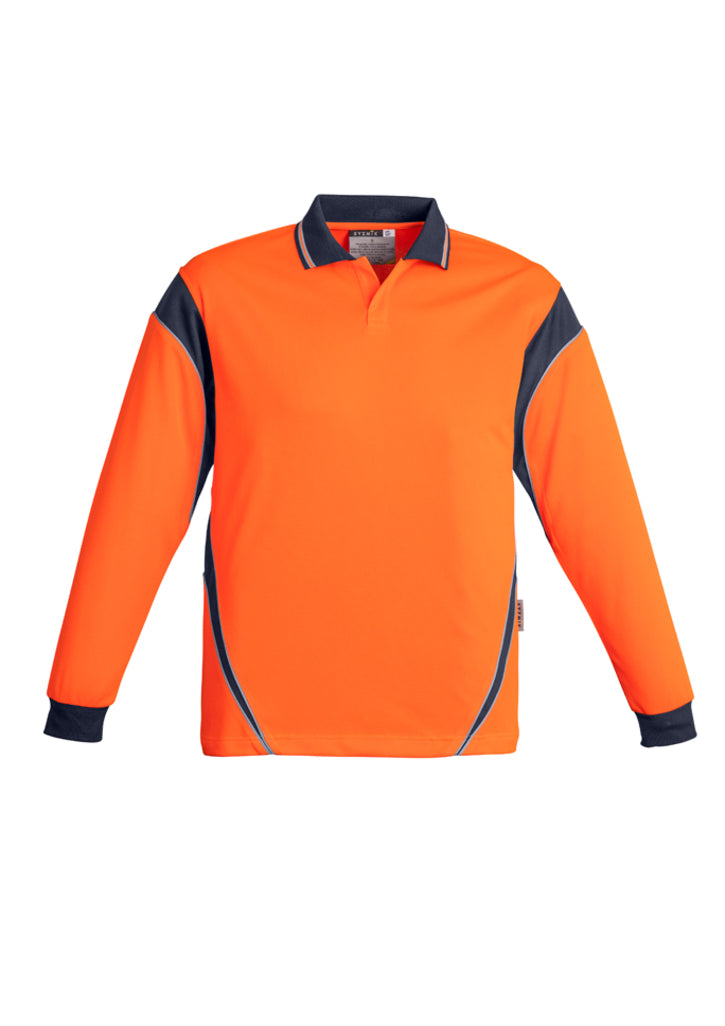 Syzmik Mens Hi Vis Aztec Polo - Long Sleeve ZH249