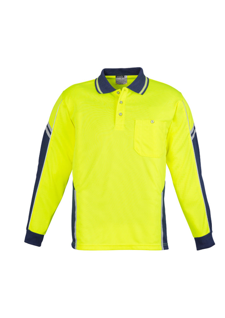 Syzmik Mens Hi Vis Squad L/S Polo ZH238