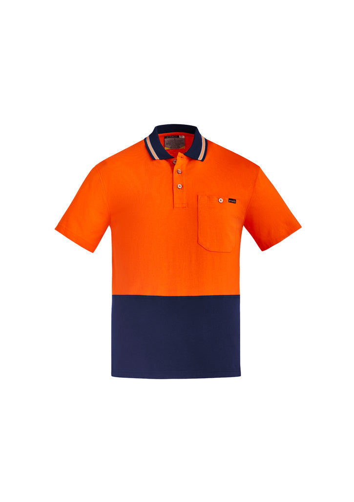 Syzmik Mens Hi Vis Cotton S/S Hi-Vis Polo ZH435