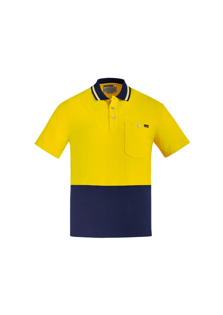 Syzmik Mens Hi Vis Cotton S/S Hi-Vis Polo ZH435