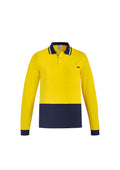 Syzmik Mens Hi Vis Cotton L/S Hi-Vis Polo ZH430