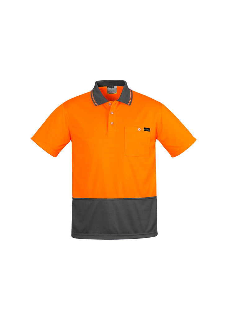 Syzmik Mens Comfort Back S/S Hi-Vis Polo ZH415