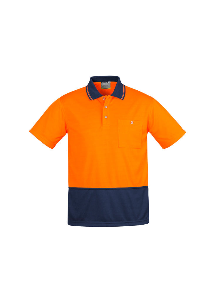 Syzmik Mens Comfort Back S/S Hi-Vis Polo ZH415