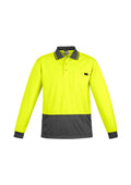 Syzmik Mens Comfort Back L/S Hi-Vis Polo ZH410