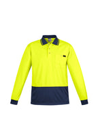 Syzmik Mens Comfort Back L/S Hi-Vis Polo ZH410