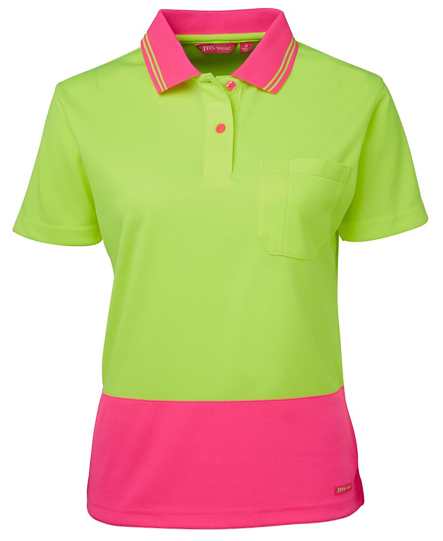 JB's Wear Ladies Hi Vis S/S Comfort Polo 6LHCP