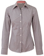 Benchmark M8330L Ladies' Gingham Check Long Sleeve Shirt