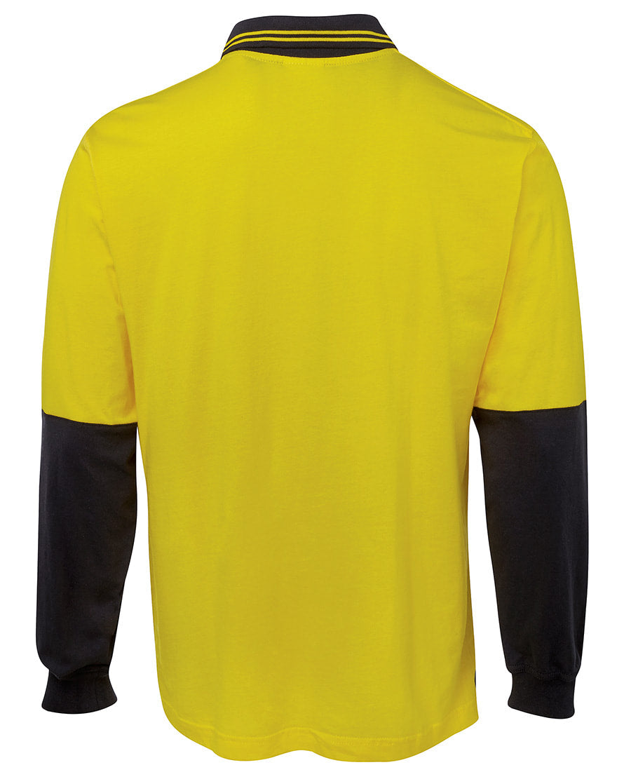 JB's Wear Hi Vis L/S Cotton Polo 6CPHL