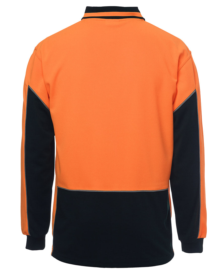 JB's Wear Hi Vis L/S Gap Polo 6HVGL
